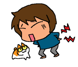 Aunt and cats ~sometimes Awa valve~ sticker #9937326