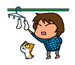 Aunt and cats ~sometimes Awa valve~ sticker #9937335