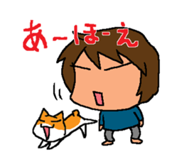 Aunt and cats ~sometimes Awa valve~ sticker #9937338