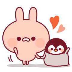 Relaxed rabbit & penguin