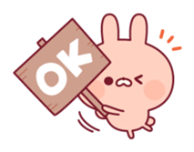 Relaxed rabbit & penguin sticker #9938154
