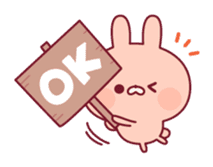 Relaxed rabbit & penguin sticker #9938154