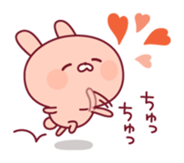 Relaxed rabbit & penguin sticker #9938156