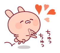 Relaxed rabbit & penguin sticker #9938156