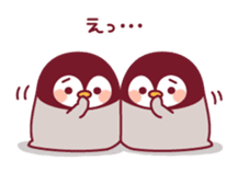 Relaxed rabbit & penguin sticker #9938161