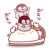 Relaxed rabbit & penguin sticker #9938165