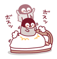 Relaxed rabbit & penguin sticker #9938165