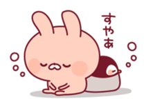 Relaxed rabbit & penguin sticker #9938166