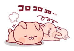 Relaxed rabbit & penguin sticker #9938167