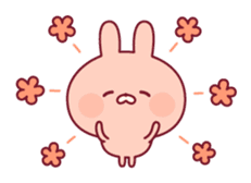 Relaxed rabbit & penguin sticker #9938171