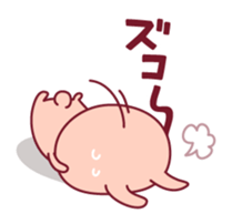 Relaxed rabbit & penguin sticker #9938174