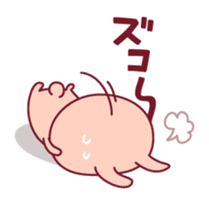 Relaxed rabbit & penguin sticker #9938174