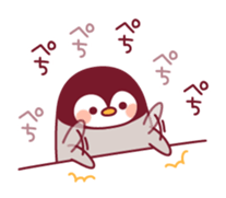 Relaxed rabbit & penguin sticker #9938181