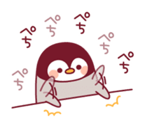 Relaxed rabbit & penguin sticker #9938181