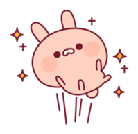 Relaxed rabbit & penguin sticker #9938184