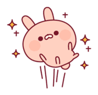 Relaxed rabbit & penguin sticker #9938184