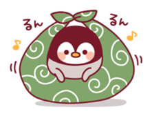Relaxed rabbit & penguin sticker #9938187
