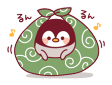 Relaxed rabbit & penguin sticker #9938187