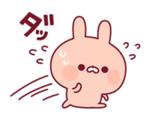 Relaxed rabbit & penguin sticker #9938191