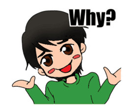 The laid back boy English Version sticker #9938233