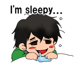 The laid back boy English Version sticker #9938234