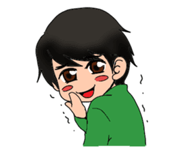 The laid back boy English Version sticker #9938235