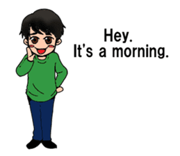 The laid back boy English Version sticker #9938236