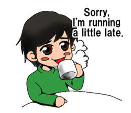 The laid back boy English Version sticker #9938238