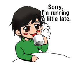 The laid back boy English Version sticker #9938238