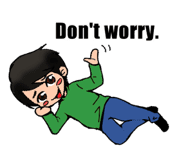 The laid back boy English Version sticker #9938239