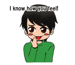 The laid back boy English Version sticker #9938240