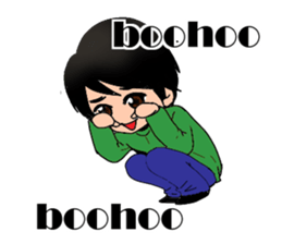 The laid back boy English Version sticker #9938241