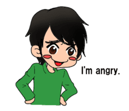 The laid back boy English Version sticker #9938242