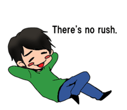 The laid back boy English Version sticker #9938247