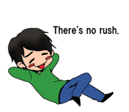 The laid back boy English Version sticker #9938247
