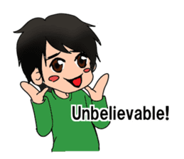 The laid back boy English Version sticker #9938248