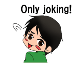 The laid back boy English Version sticker #9938250