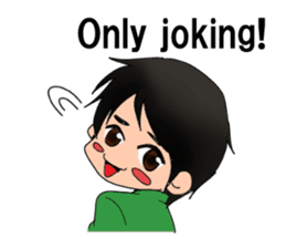 The laid back boy English Version sticker #9938250