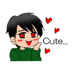 The laid back boy English Version sticker #9938252