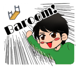 The laid back boy English Version sticker #9938253