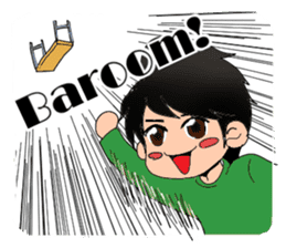 The laid back boy English Version sticker #9938253