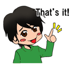 The laid back boy English Version sticker #9938254