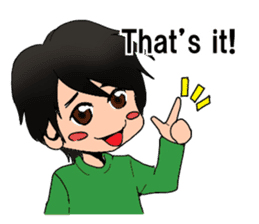 The laid back boy English Version sticker #9938254