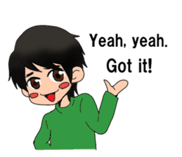 The laid back boy English Version sticker #9938255