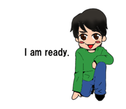 The laid back boy English Version sticker #9938257