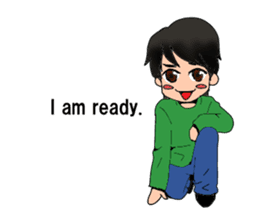 The laid back boy English Version sticker #9938257
