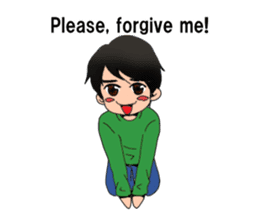 The laid back boy English Version sticker #9938258