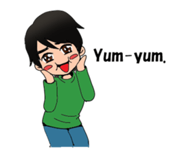 The laid back boy English Version sticker #9938259