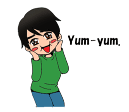 The laid back boy English Version sticker #9938259