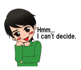 The laid back boy English Version sticker #9938260